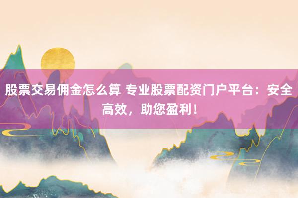 股票交易佣金怎么算 专业股票配资门户平台：安全高效，助您盈利！